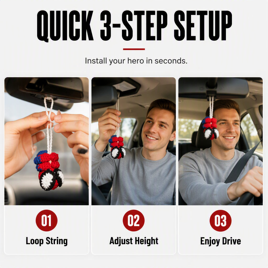 ⏳Limited-time 50% off⏰Crochet Spider Car Hanger Ornament🕷️🕸️