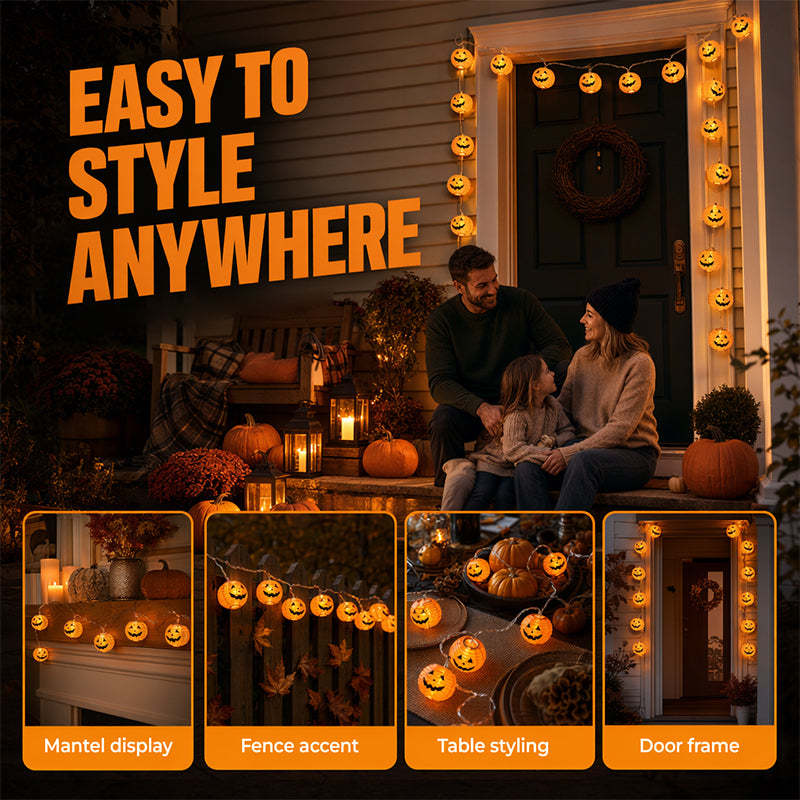 🎃 Early Halloween Offer – 50% OFF | Pumpkin String Lights for Cozy Party Decor & Warm Ambiance ✨