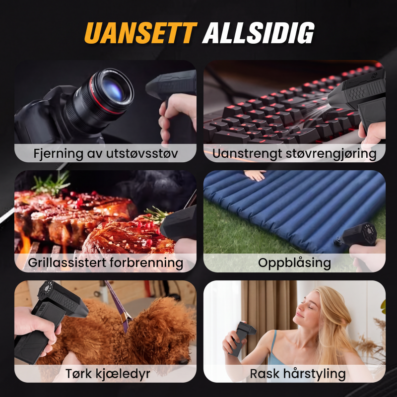 🔥 Så lenge lageret rekker – 50 % RABATT! 🎉 Ny forbedret kraftig høyhastighetsvifte