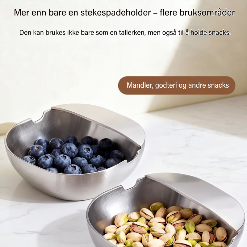 ⏰🔥BEGRENSET TID: bare 159 kr!🍴Skjeholder i rustfritt stål for kjøkkenbenken