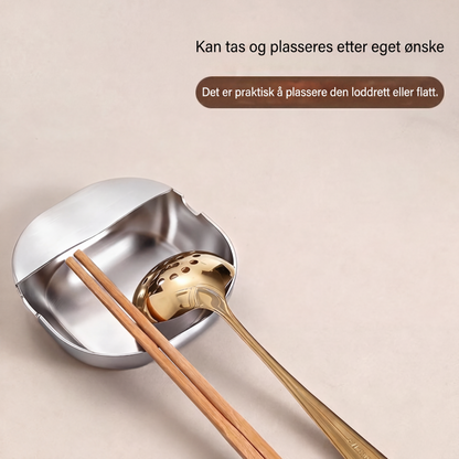 ⏰🔥BEGRENSET TID: bare 159 kr!🍴Skjeholder i rustfritt stål for kjøkkenbenken