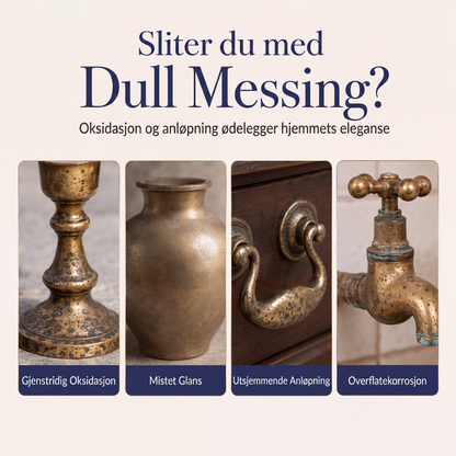 🔩ANLØPT MESSING? FIKS DET RASKT!🔩 Polerings- og rengjøringsmiddel – Fjerner oksidasjon, gjenoppretter glansen, skånsomt mot overflater – Enkel å bruke! 🧽
