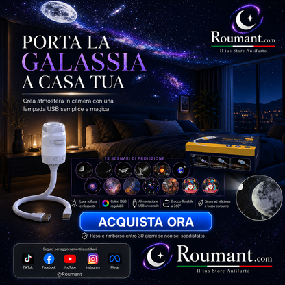 🌌 -50% NÅ! 💫 USB-projektorlampe for stjernehimmelen – 13 utskiftbare filmer og fleksibel hals – Perfekt for soverommet ✨