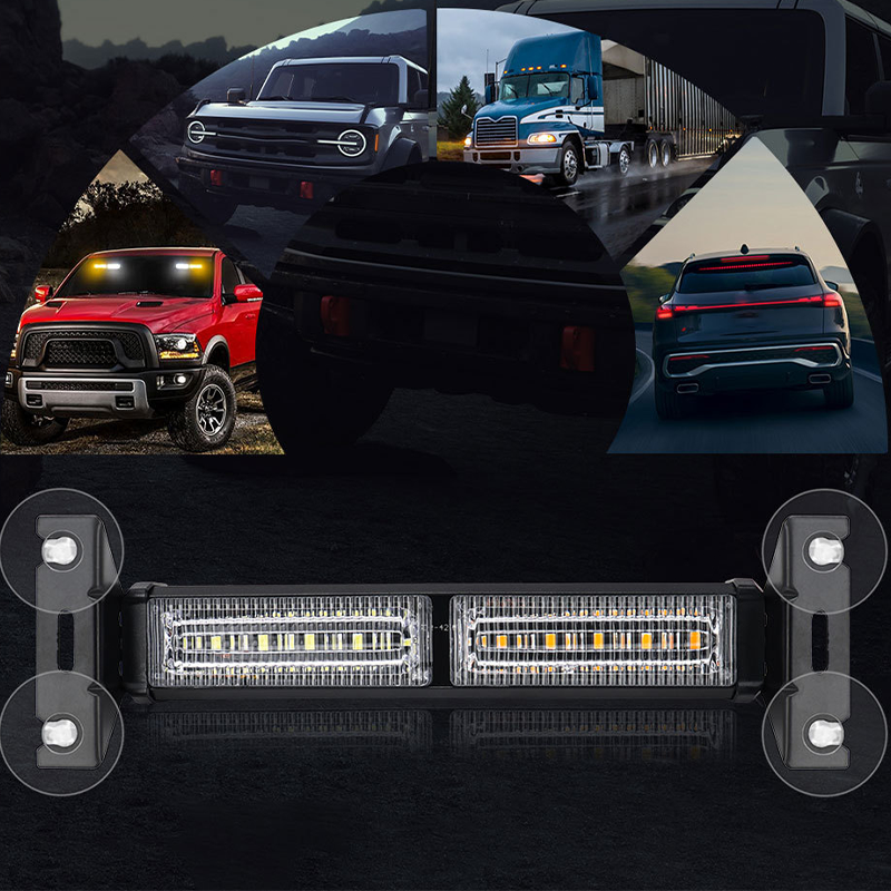 💡 50 % RABATT NÅ! 🚨 LED-strobelysbjelke – Høy synlighet, 18 blinkmønstre og sugekoppfeste – For utryknings- og arbeidskjøretøy ⚠️