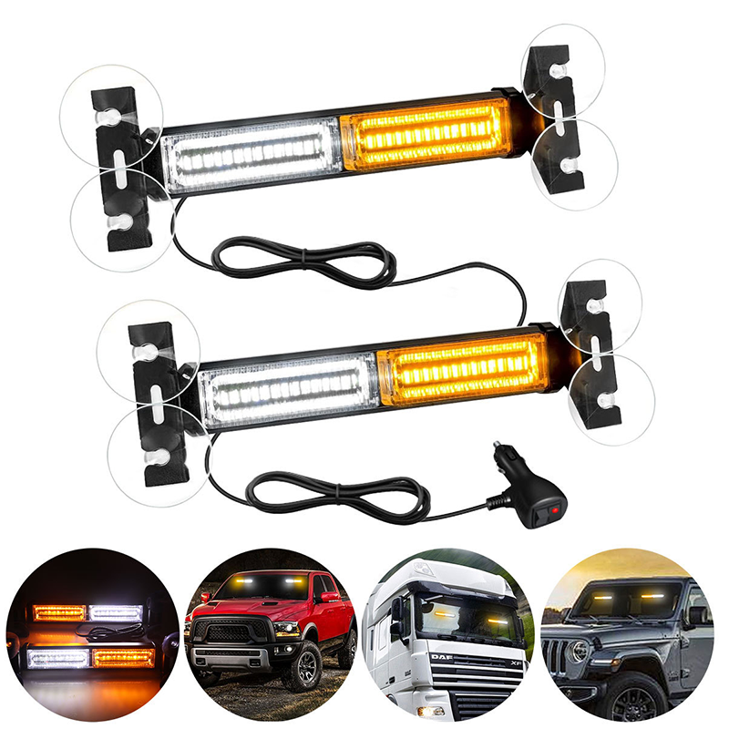 💡 50 % RABATT NÅ! 🚨 LED-strobelysbjelke – Høy synlighet, 18 blinkmønstre og sugekoppfeste – For utryknings- og arbeidskjøretøy ⚠️