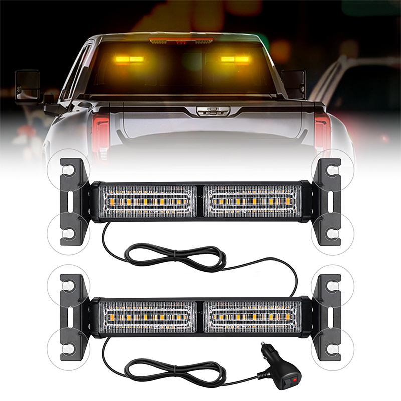💡 50 % RABATT NÅ! 🚨 LED-strobelysbjelke – Høy synlighet, 18 blinkmønstre og sugekoppfeste – For utryknings- og arbeidskjøretøy ⚠️