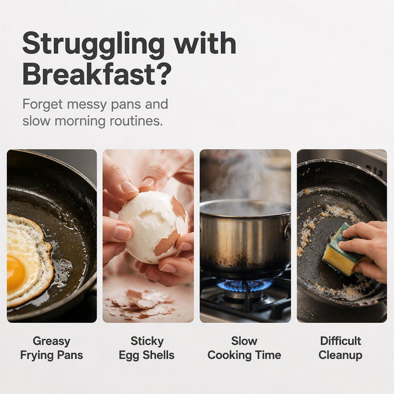 🥚 50 % RABATT NÅ! ⏱️ Eggkoker i mikrobølgeovn – Perfekte posjerte egg på 2 minutter, uten olje og sprutsikker – Rask, sunn og sølfri frokost 🌿