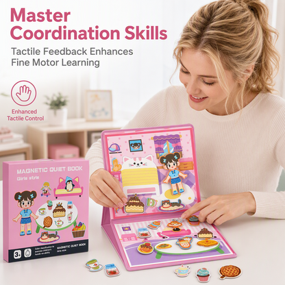🧩 Få 50 % rabatt nå! 🧒 Magnetisk, lydløs bok for barn – sammenleggbare puslespillscener, magnetisk design – stimulerer kreativiteten hos både gutter og jenter ✨