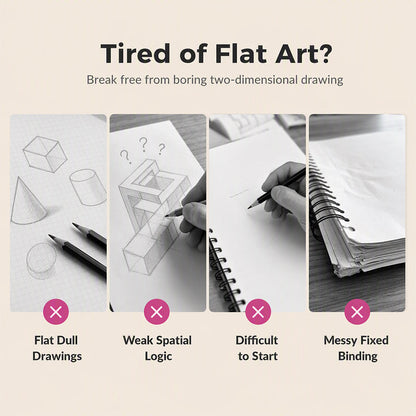 🎨✨ 50 % RABATT! Slutt på flate, kjedelige tegninger! Denne stereoskopiske 3D-tegneboken med 64 maler får barnetegninger til å poppe av arket – inkluderer fargeleggings- og klippeaktiviteter!