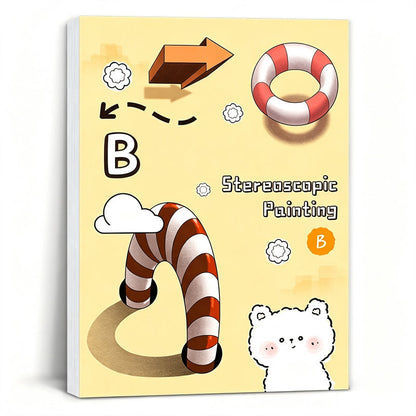 🎨✨ 50 % RABATT! Slutt på flate, kjedelige tegninger! Denne stereoskopiske 3D-tegneboken med 64 maler får barnetegninger til å poppe av arket – inkluderer fargeleggings- og klippeaktiviteter!