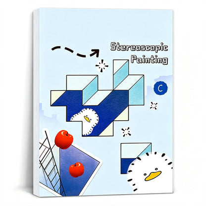 🎨✨ 50 % RABATT! Slutt på flate, kjedelige tegninger! Denne stereoskopiske 3D-tegneboken med 64 maler får barnetegninger til å poppe av arket – inkluderer fargeleggings- og klippeaktiviteter!