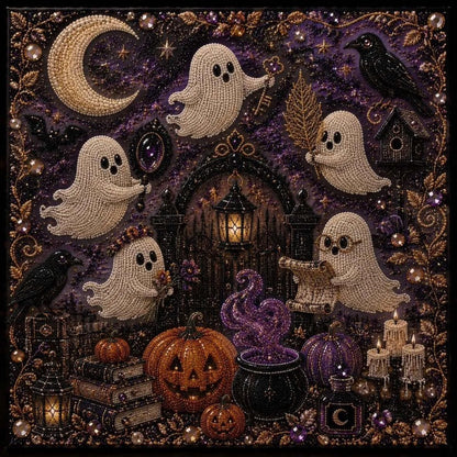 🥳Bestselger for 2026🥳💞Over 50 000 eksemplarer solgt!⏳DIY-perlekunstsett med plastperler og Halloween-motiver