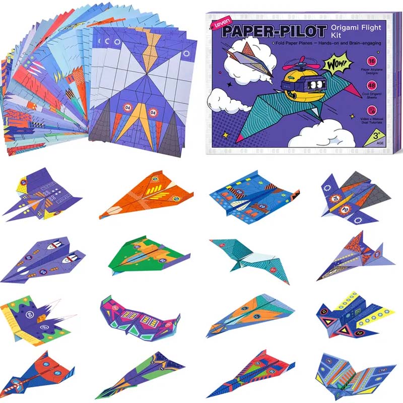 📢📢50 % RABATT !! ⏰Kreativt sett med papirfly for barn