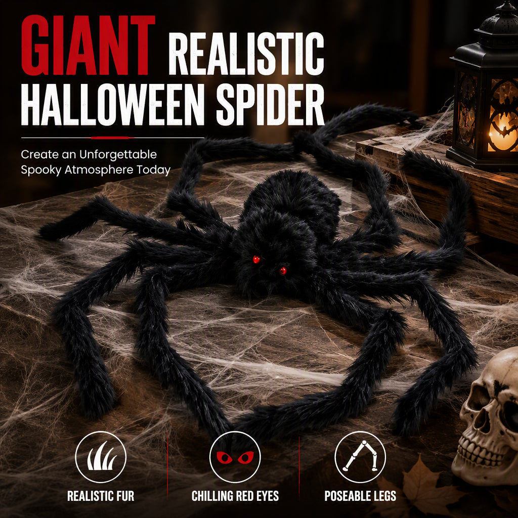 Halloween utendørs dekorasjoner gigantisk edderkopp