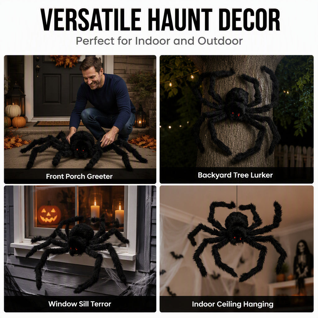 Halloween utendørs dekorasjoner gigantisk edderkopp