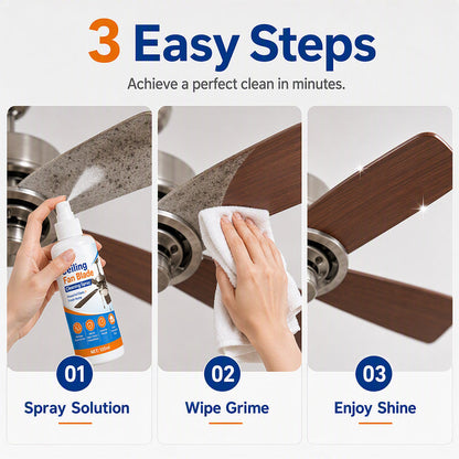 🔥KJØP 2 FÅ 1 GRATIS😍50% RABATT🧴Rengjøringsspray for takvifteblader