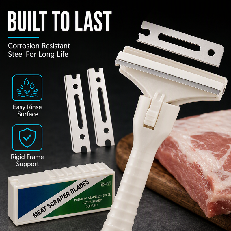 🥩🔥 50 % RABATT! Kjøttskrape i rustfritt stål – Enkelt verktøy for fjerning av fett og fascia for storfekjøtt og svinekjøtt 🔪✨