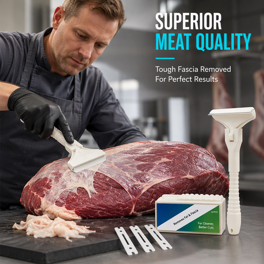 🥩🔥 50 % RABATT! Kjøttskrape i rustfritt stål – Enkelt verktøy for fjerning av fett og fascia for storfekjøtt og svinekjøtt 🔪✨