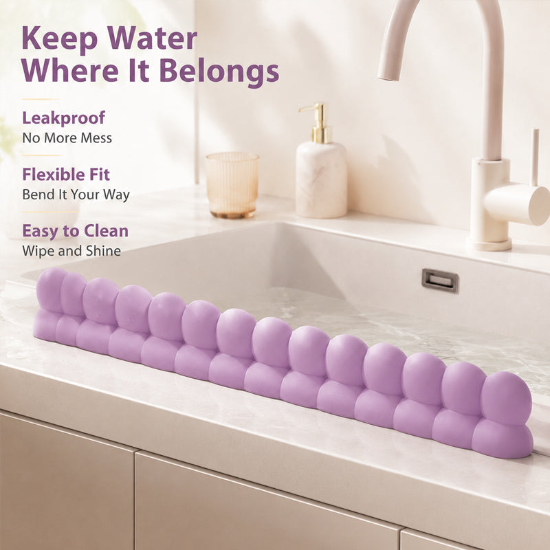 🥳HOT SALE🥳Sink Splash Guard – Flexible silicone, easy wipe & splash-blocking. Dry counters – grab yours! ✅