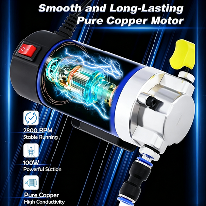 🛍️ 50 % rabatt – Bærbar 12 V-oljeavtappingspumpe for motor- og girkasseolje – med kobbermotor, inkl. slanger og oppbevaringsboks 🔧