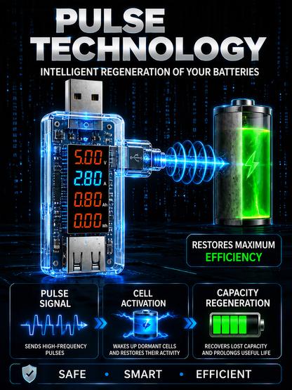 USB-dongle for reparasjon av smarttelefonbatterier