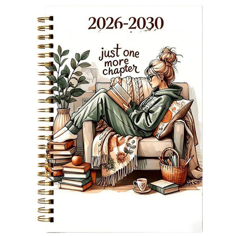 📚 5-årsplanlegger for 2026–2030 | Langsiktig månedsplanlegger og loggbok for målplanlegging for jobb, skole og hverdagen