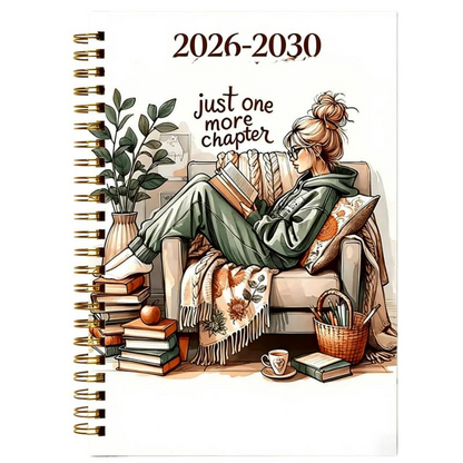 📚 5-årsplanlegger for 2026–2030 | Langsiktig månedsplanlegger og loggbok for målplanlegging for jobb, skole og hverdagen