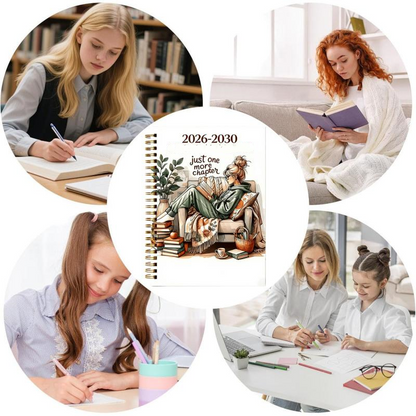 📚 5-årsplanlegger for 2026–2030 | Langsiktig månedsplanlegger og loggbok for målplanlegging for jobb, skole og hverdagen