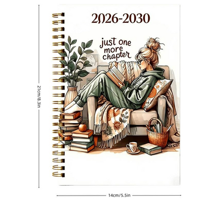 📚 5-årsplanlegger for 2026–2030 | Langsiktig månedsplanlegger og loggbok for målplanlegging for jobb, skole og hverdagen