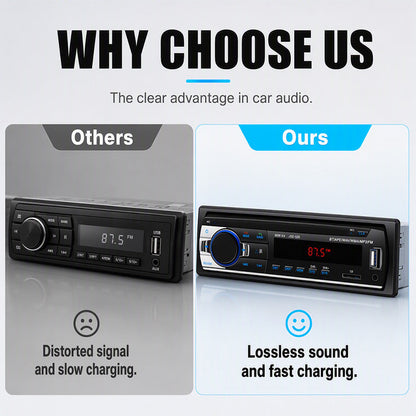 🥳2026 HOT SALE🥳💞50K+ SOLD! 🎵🚗 50% OFF! Bluetooth Car Radio – Bluetooth 5.0, dual USB & lossless audio (FLAC/APE). Hands-free calling, crisp sound – upgrade your drive! 📻✨