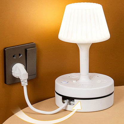 💡 Nattbordslampe med stikkontakter og USB-porter