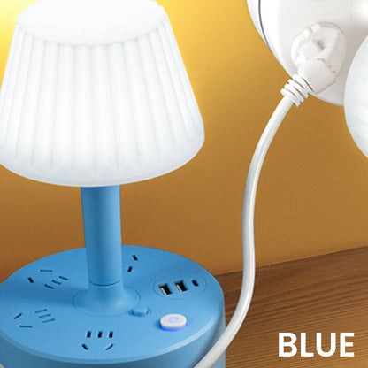 💡 Nattbordslampe med stikkontakter og USB-porter