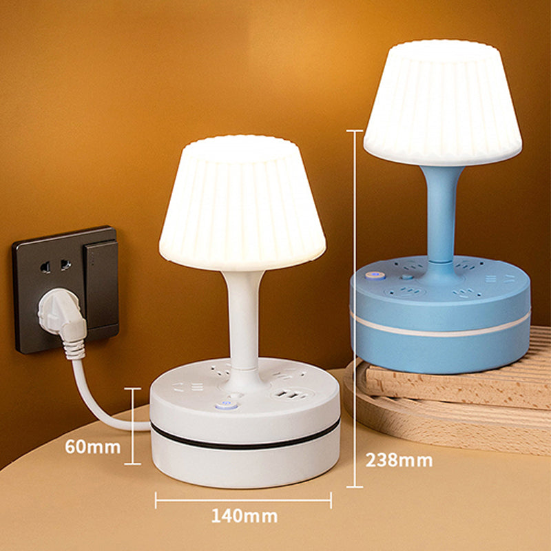 💡 Nattbordslampe med stikkontakter og USB-porter