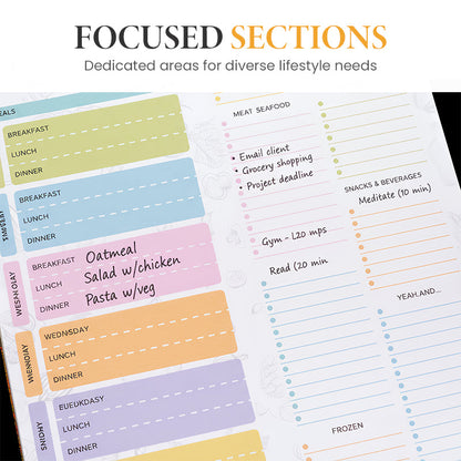 Weekly Meal Planner Notebook