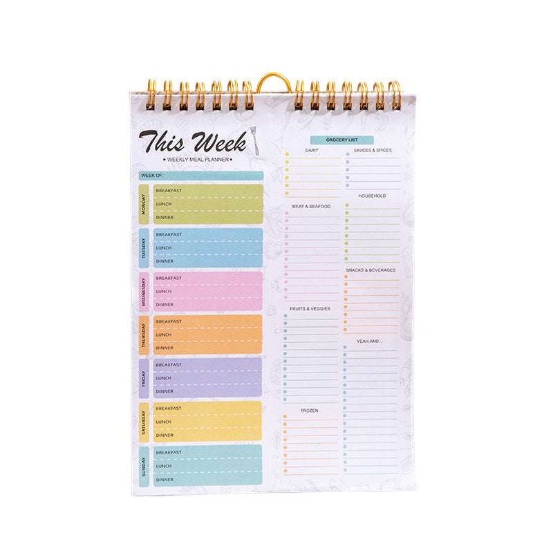 Weekly Meal Planner Notebook