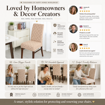 ⏳ Kun for en kort tid – 50 % RABATT ⏰Universelle strekkbare setetrekk til stoler