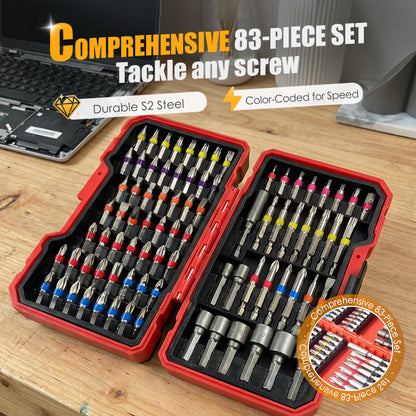 ❄️Summerfresh 50 % RABATT!🔧83-delers S2-bitsett – Ett organisert sett for hverdagslig gjør-det-selv