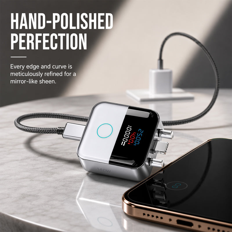 🔋50% OFF NOW! 140W Multi‑Port USB‑C Smart Charging Protector with LED Digital Display, Fast Charging Power Adapter, Intelligent Current‑Monitoring Wall Charger for Smartphones, Tablets & Laptops