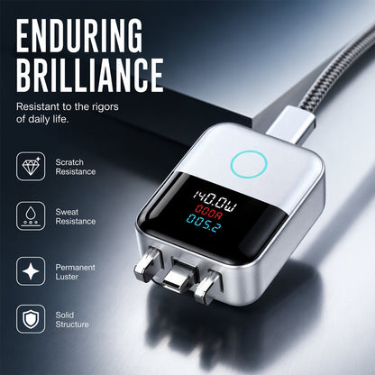 🔋50% OFF NOW! 140W Multi‑Port USB‑C Smart Charging Protector with LED Digital Display, Fast Charging Power Adapter, Intelligent Current‑Monitoring Wall Charger for Smartphones, Tablets & Laptops