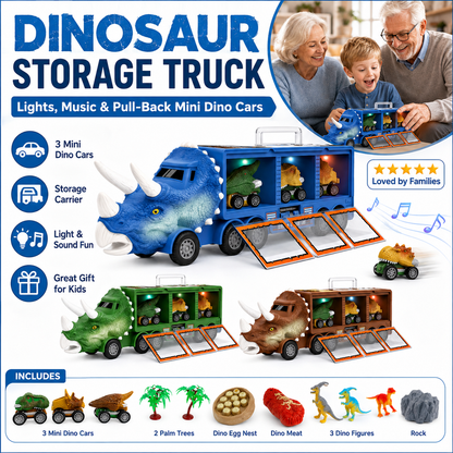 Interaktiv dinosaurtransporter lekebil