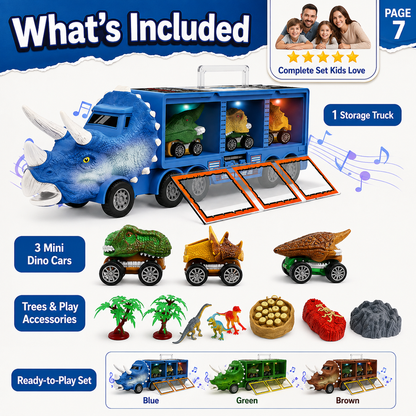 Interaktiv dinosaurtransporter lekebil