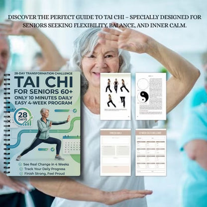 ❄️Sommerfrisk 50 % RABATT!☯️28 dager med Tai Chi – 10 minutter om dagen, én enkel øvelse om gangen