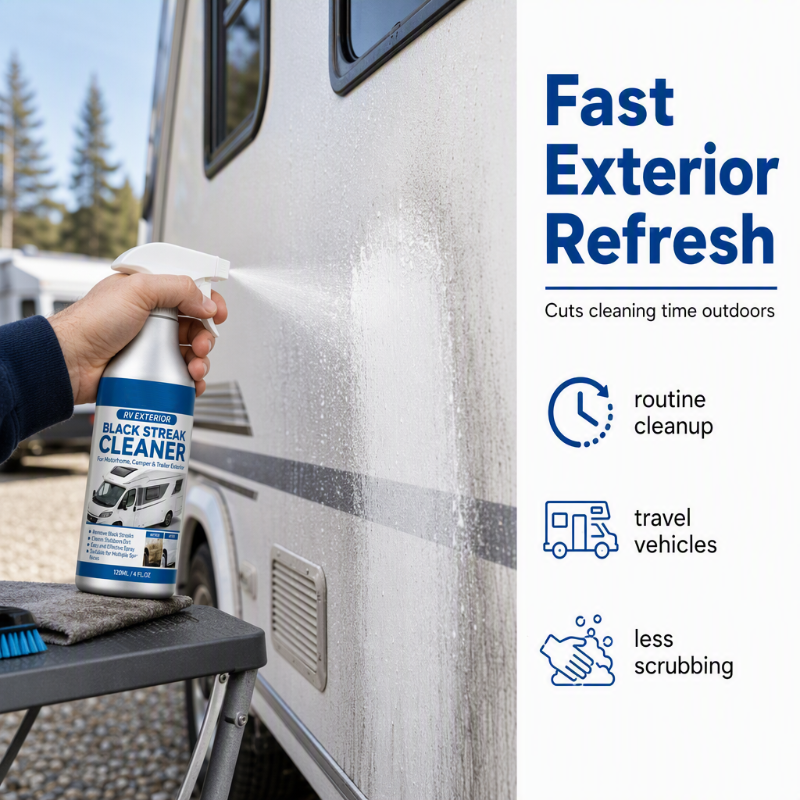 Svart stripe-rensespray