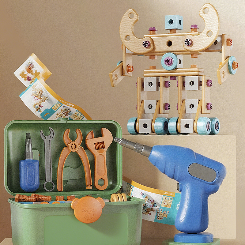 ⏳🔥TIDSBEGRENSET 50% AVSLAG! ⏰ Pedagogisk DIY-verktøysett for barn - Bygg mer. Lær mer. Lek kreativt🧰✨