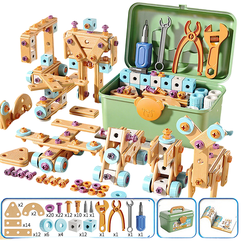 ⏳🔥TIDSBEGRENSET 50% AVSLAG! ⏰ Pedagogisk DIY-verktøysett for barn - Bygg mer. Lær mer. Lek kreativt🧰✨