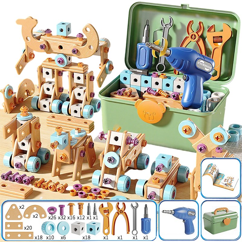 ⏳🔥TIDSBEGRENSET 50% AVSLAG! ⏰ Pedagogisk DIY-verktøysett for barn - Bygg mer. Lær mer. Lek kreativt🧰✨
