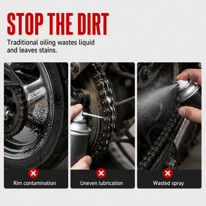 🏍️🔥 50 % RABATT I DAG! Smør motorsykkelkjeden din rent og jevnt — slutt på rotete gjetting!