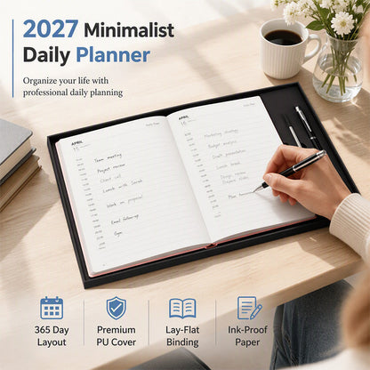 Minimalistisk dagsplanlegger 2027