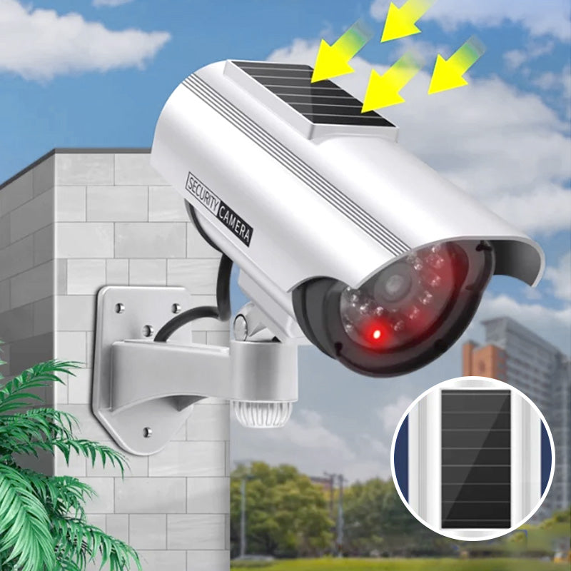 🥳NYHET 2026🥳💞50 000+ SOLGT!🔥50 % RABATT! ☀️📹 Falskt utendørs sikkerhetskamera med solenergi og blinkende LED – realistisk design, selvlades med solcellepanel, blinkende LED avskrekker uvedkommende, ingen kabling nødvendig ✨