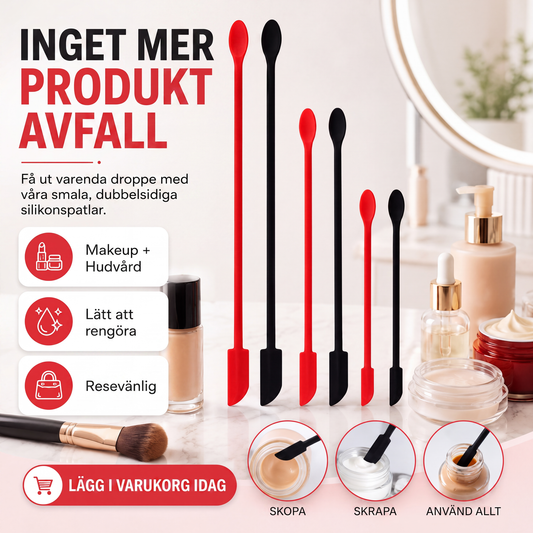 Mini silikonspatelsett for sminke og hudpleie